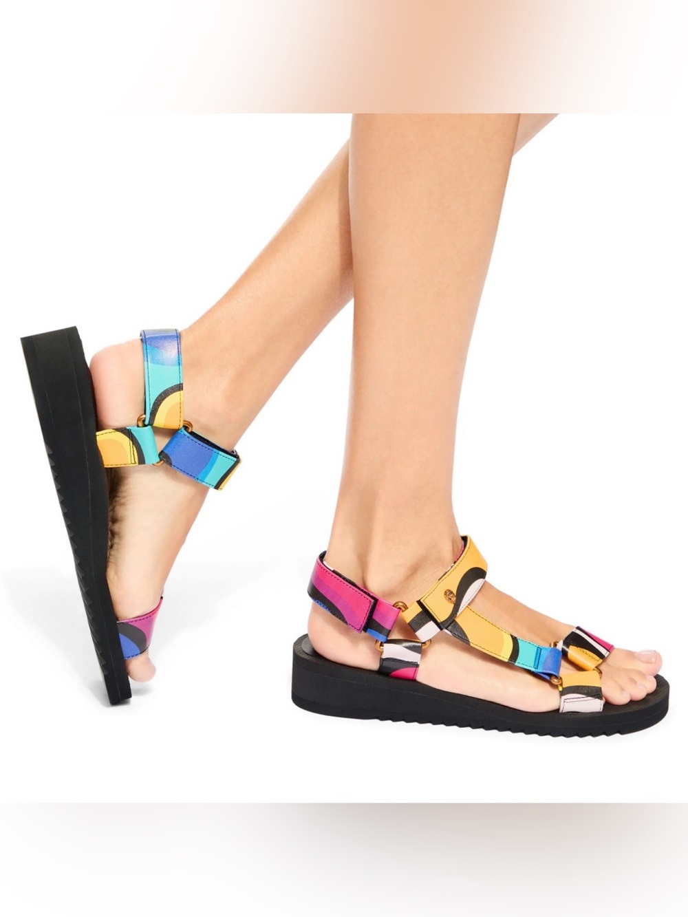 Kurt Geiger Multicolor Platform Strappy Sandals